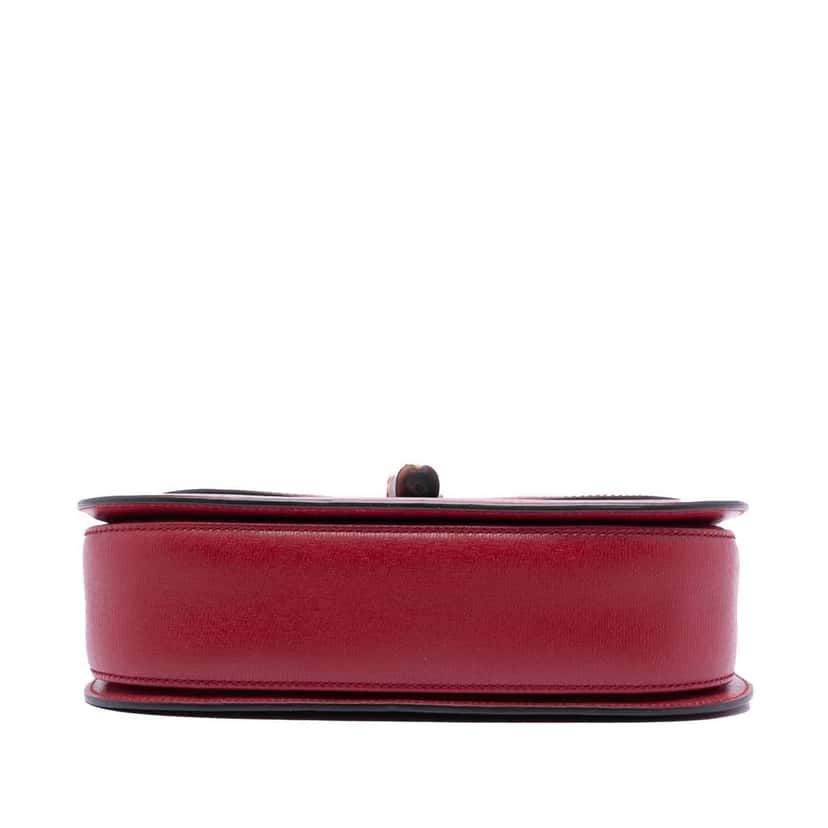 Gucci Calfskin Bamboo Night Red Leather Good condition - Inside View