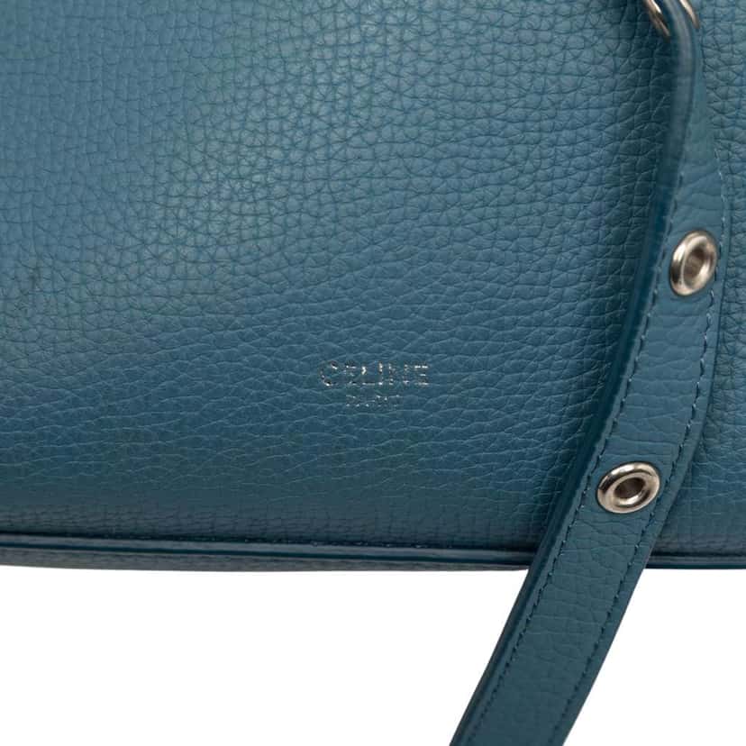 Celine Small Grained Calfskin Big Bag Blue Leather Very good condition - Box View