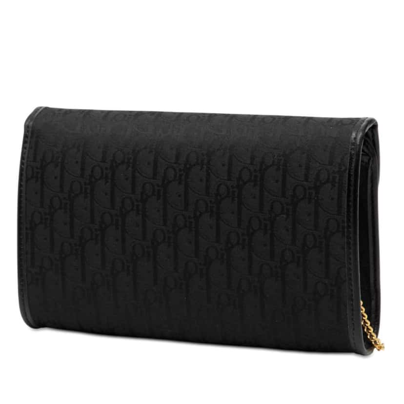 Dior Diorissimo Trotter Canvas Chain Crossbody Black Canvas Good condition - Back View