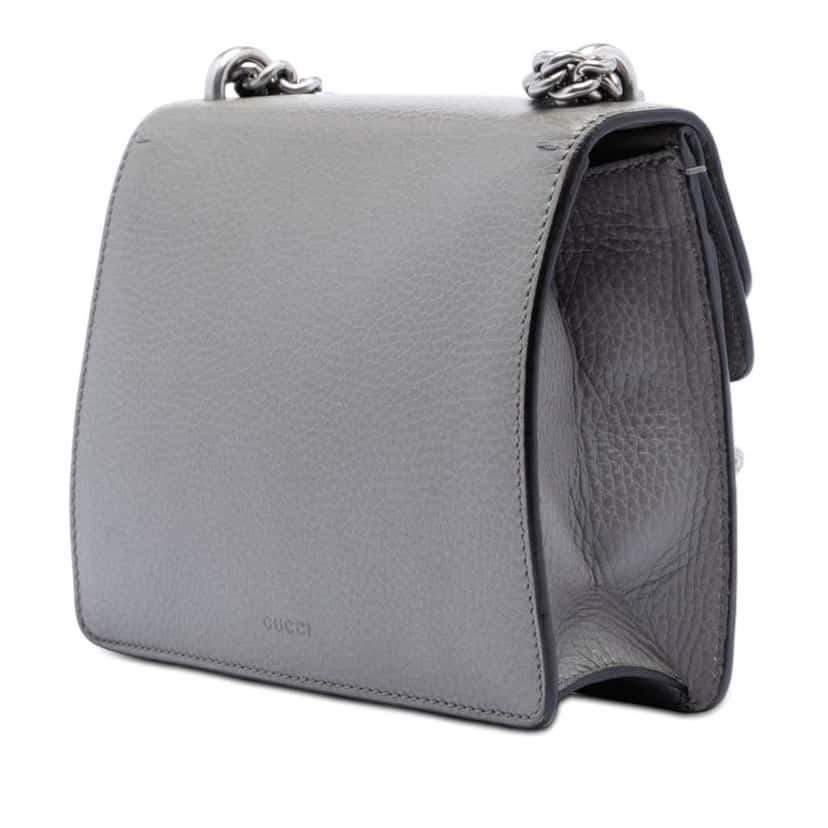 Gucci Small Leather Dionysus Crossbody Grey Leather Good condition - Back View