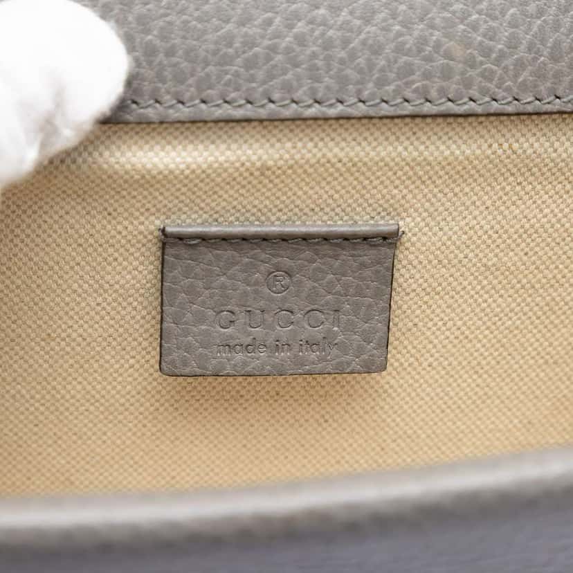 Gucci Small Leather Dionysus Crossbody Grey Leather Good condition - Box View