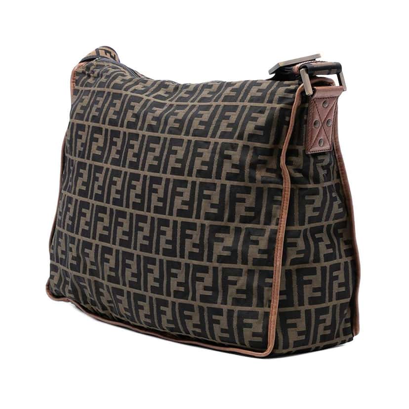 Fendi Zucca Canvas Crossbody Brown Canvas Very good condition - Back View