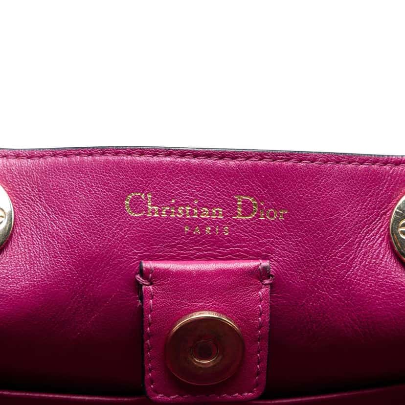 Dior Medium Pebbled Calfskin Diorissimo Satchel Black Leather Good condition - Box View