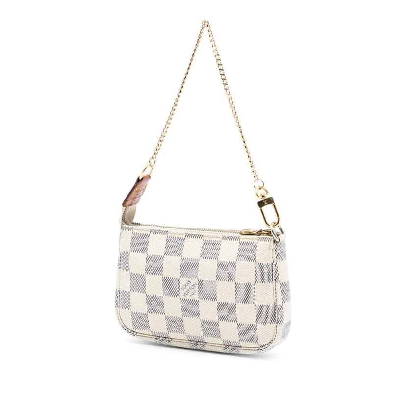 Louis Vuitton Damier Azur Mini Pochette Accessoires White Very good condition - Back View