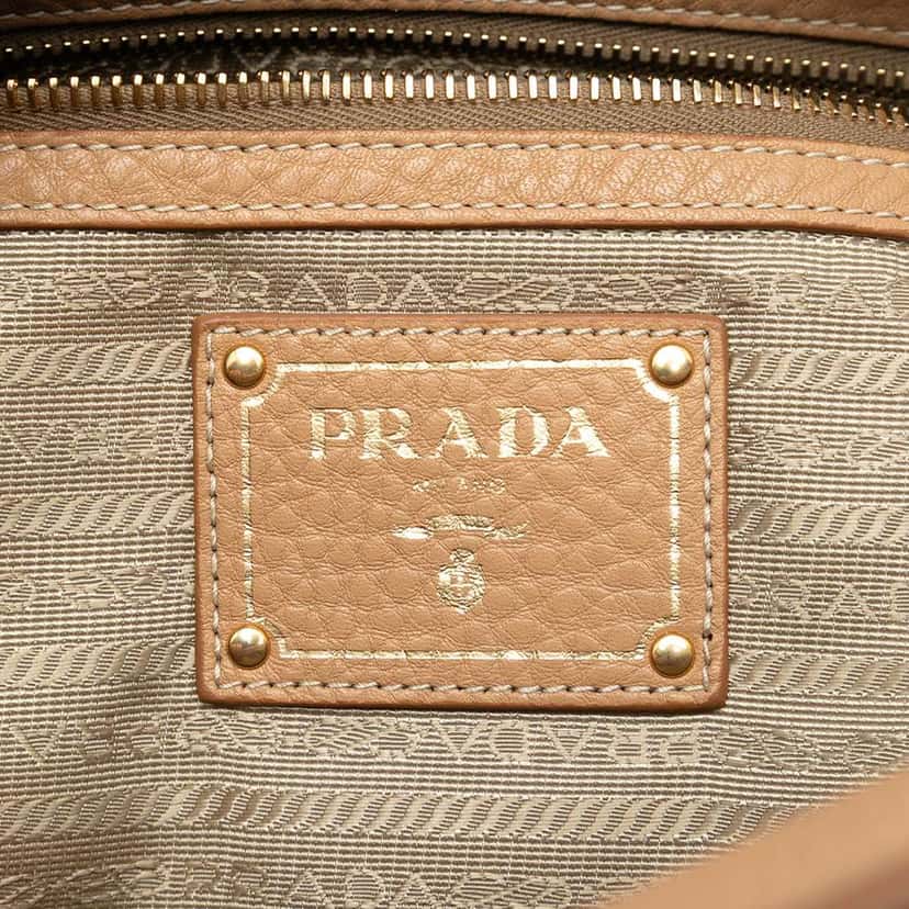 Prada Vitello Daino Tote Brown Leather Very good condition - Box View