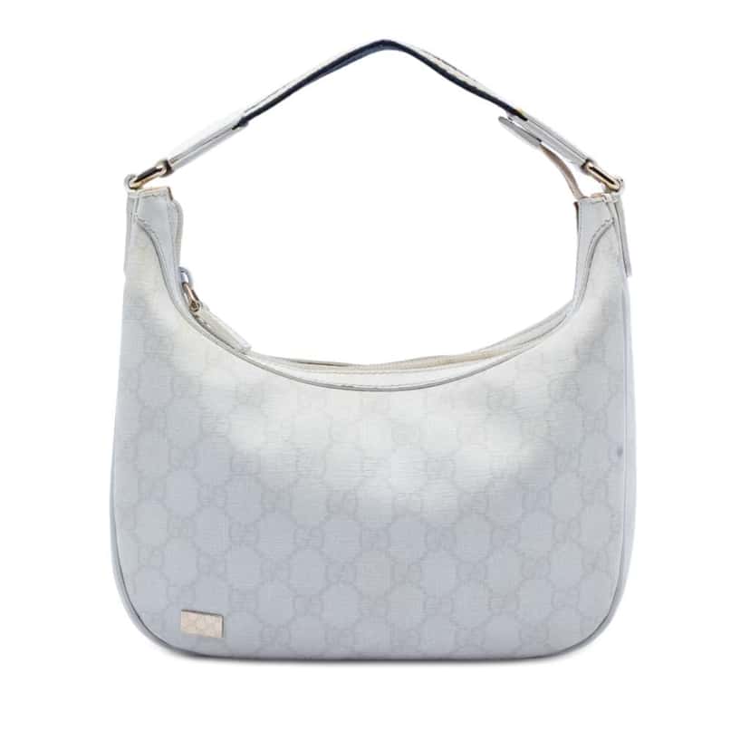 Gucci GG Supreme Pop Handbag White Canvas Very good condition - Front View