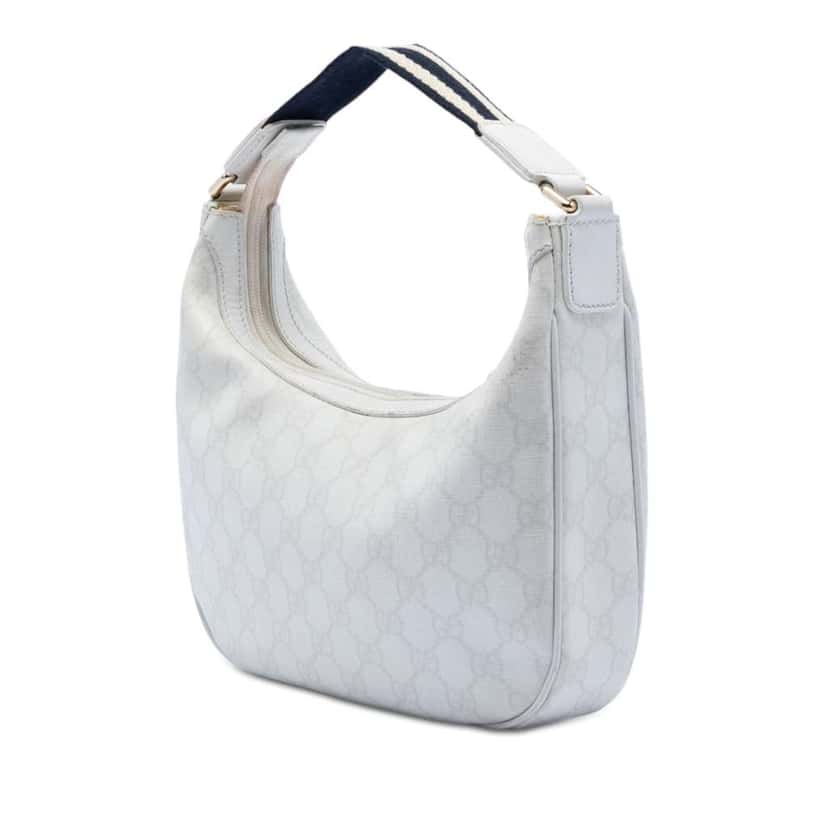 Gucci GG Supreme Pop Handbag White Canvas Very good condition - Back View