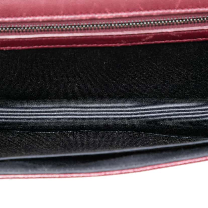 Dior Medium Crackled Deerskin Diorama Flap Red Leather Good condition - Model View