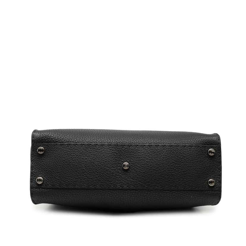 Fendi Medium Leather Peekaboo Selleria Satchel Black Leather Good condition - Inside View