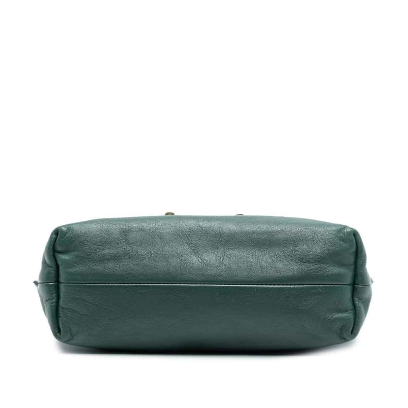 Burberry House Check Canvas and Calfskin Little Crush Crossbody Green Leather Very good condition - Inside View