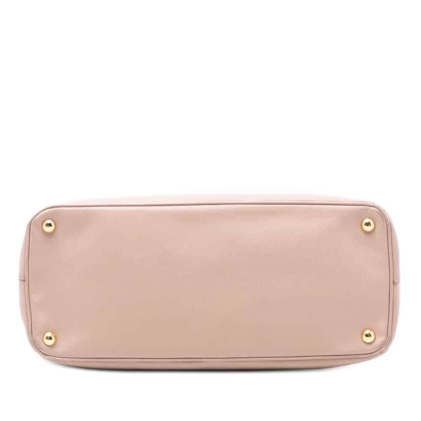 Prada Large Saffiano Lux Galleria Double Zip Tote Pink Leather Good condition - Inside View