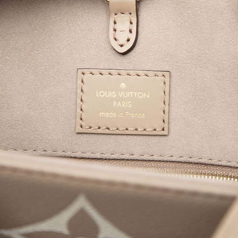 Louis Vuitton Bicolor Monogram Empreinte Giant Onthego MM Brown Leather Very good condition - Box View