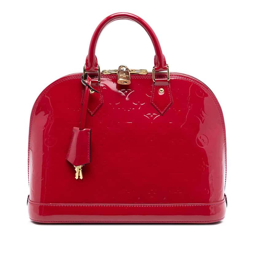 Louis Vuitton Monogram Vernis Alma PM Pink Leather Good condition - Front View