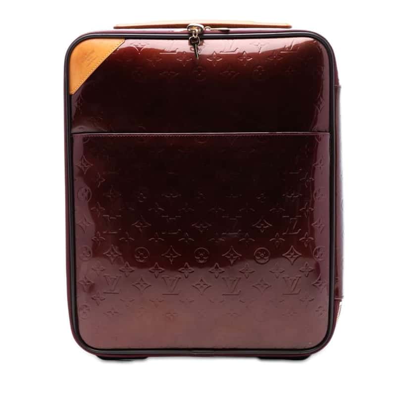 Louis Vuitton Monogram Vernis Pegase 45 Red Leather Very good condition - Front View