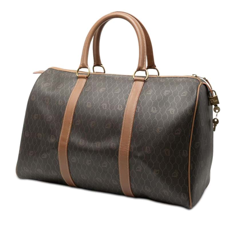 Dior Honeycomb Coated Canvas Travel Bag Black Canvas Very good condition - Back View