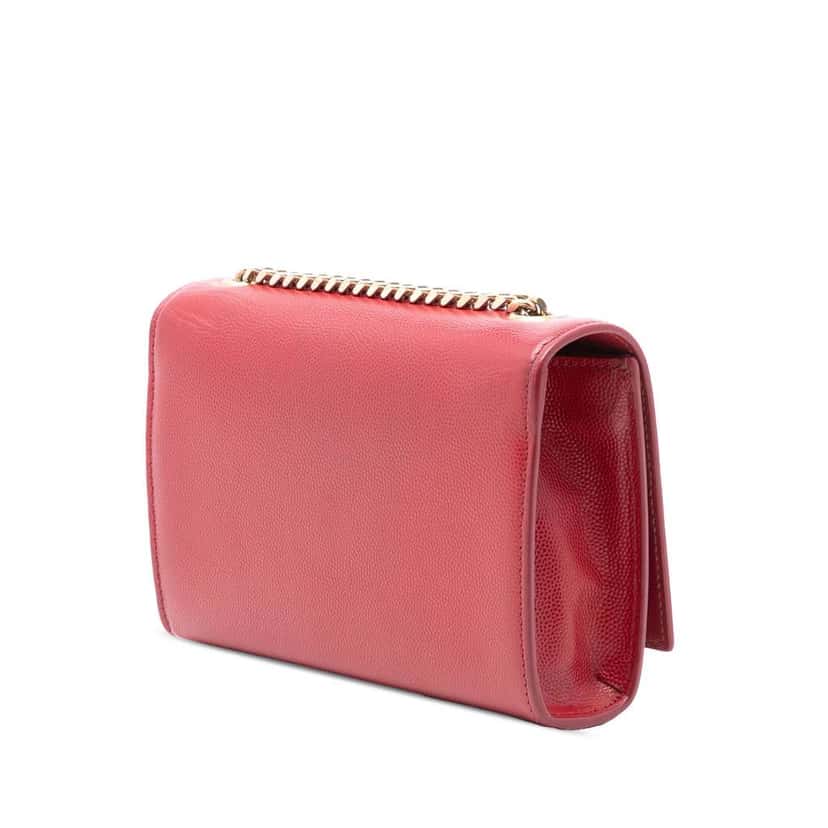 Saint Laurent Small Leather Monogram Kate Crossbody Red Leather Very good condition - Back View