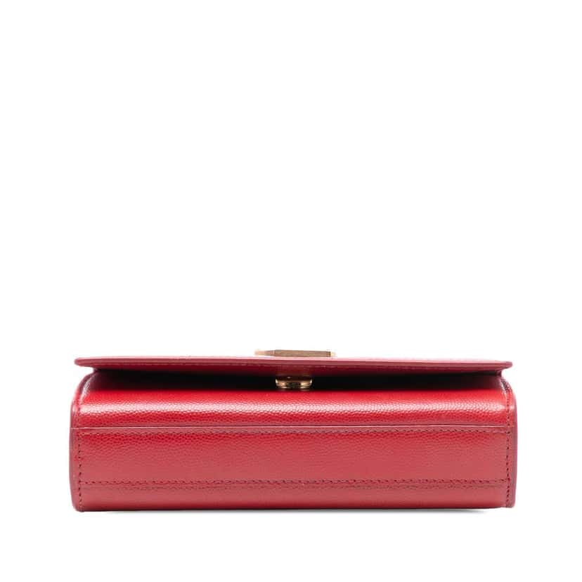 Saint Laurent Small Leather Monogram Kate Crossbody Red Leather Very good condition - Inside View