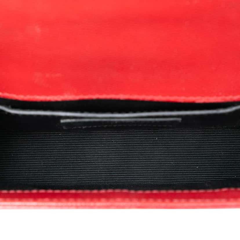 Saint Laurent Small Leather Monogram Kate Crossbody Red Leather Very good condition - Model View
