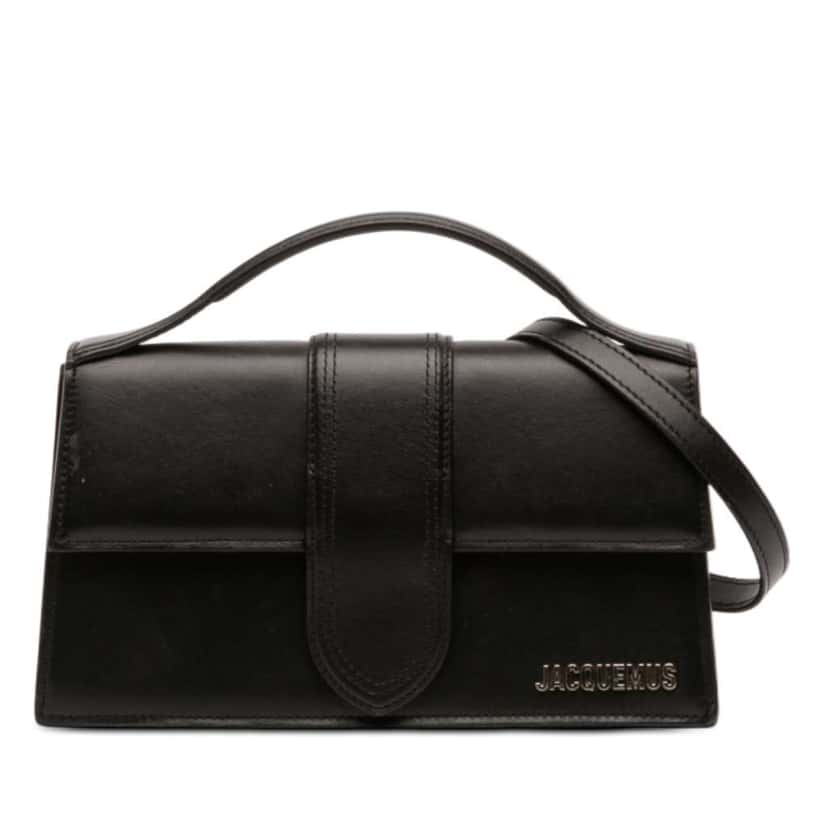 Jacquemus Calfskin Le Grand Bambino Black Leather Good condition - Front View