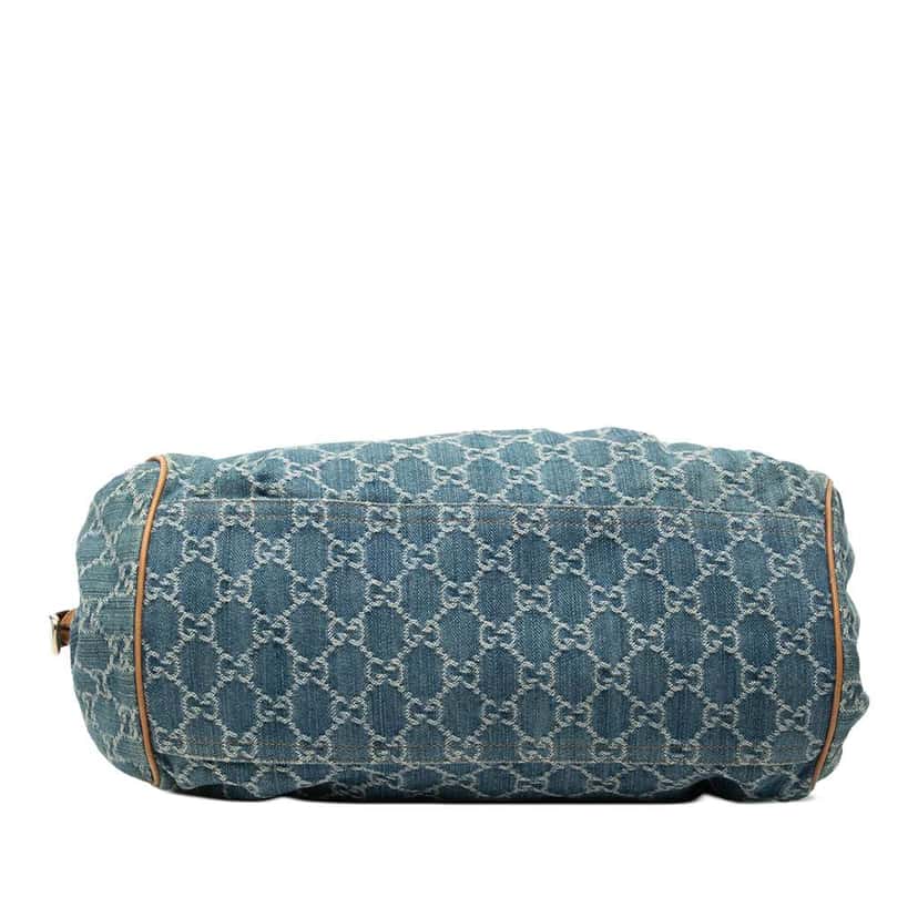 Gucci GG Denim Sukey Satchel Blue Denim Good condition - Inside View