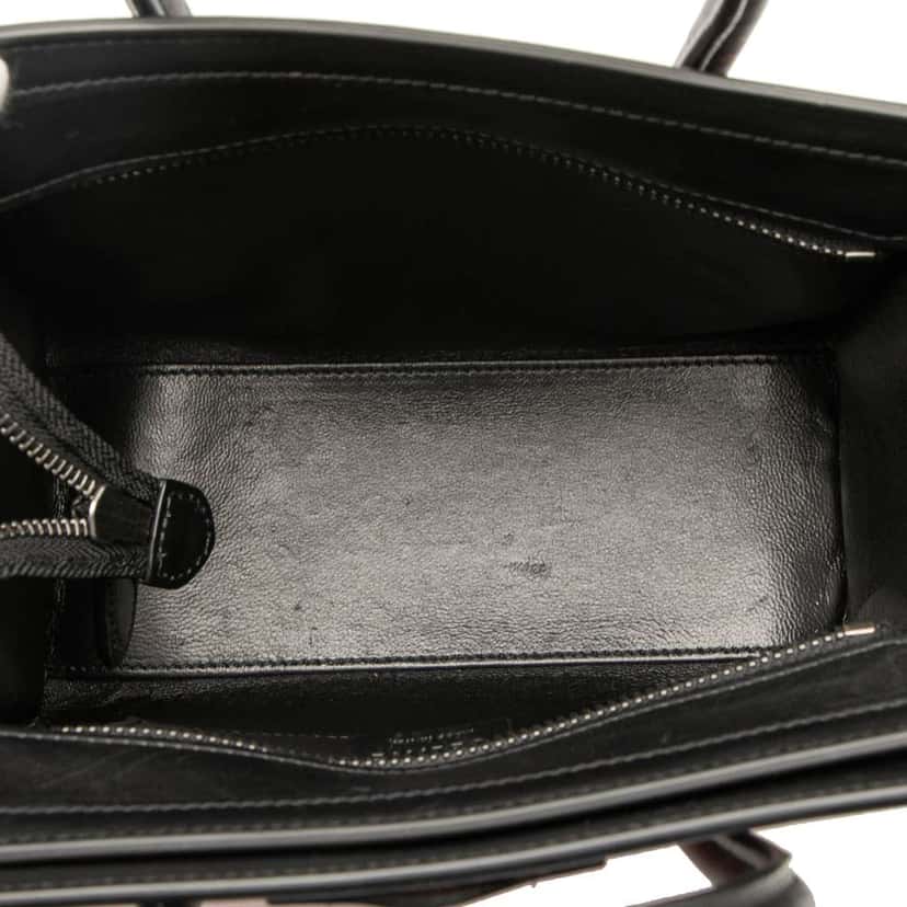 Celine Nano Tricolor Nubuck and Calfskin Luggage Tote Red Leather Good condition - Model View