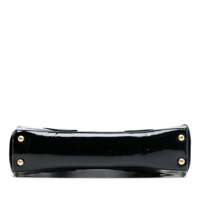 Chanel Triple CC Vinyl and Patent Tote Black Good condition - Inside View