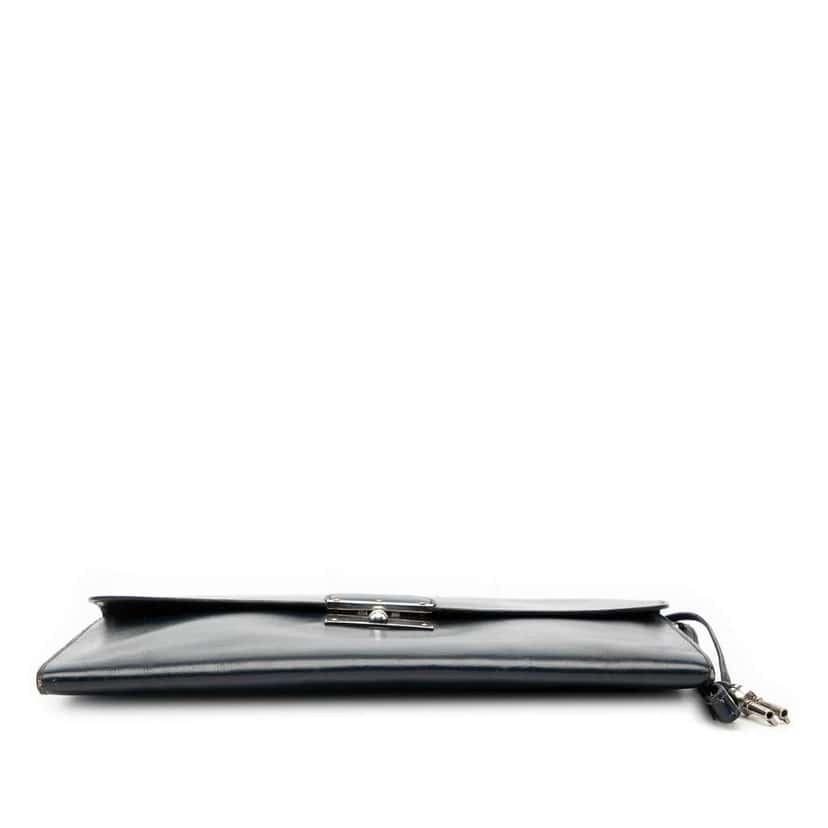 Hermès Box Calf Kirius Clutch Black Leather Good condition - Inside View