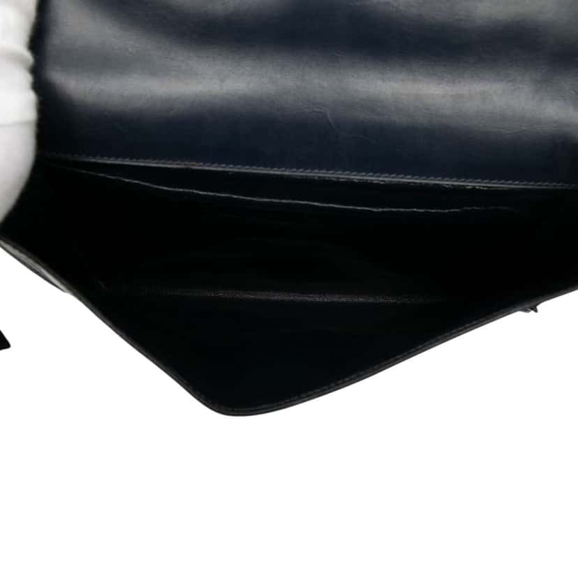 Hermès Box Calf Kirius Clutch Black Leather Good condition - Model View