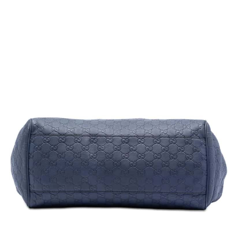 Gucci Large Guccissima Emily Chain Shoulder Bag Blue Leather Good condition - Inside View