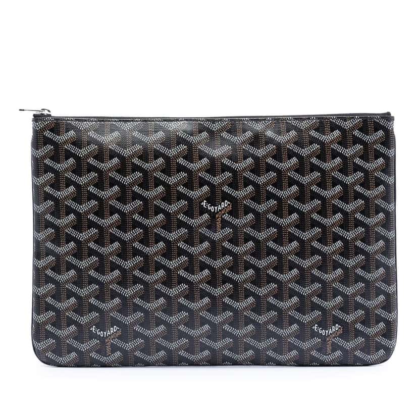 Goyard Goyardine Senat MM Black Canvas Good condition - Front View