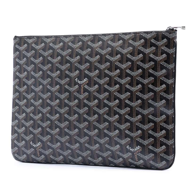 Goyard Goyardine Senat MM Black Canvas Good condition - Back View