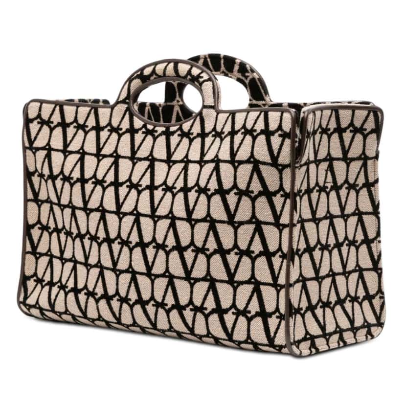 Valentino Le Troisieme Toile Iconographe Shopping Tote Brown Canvas Good condition - Back View