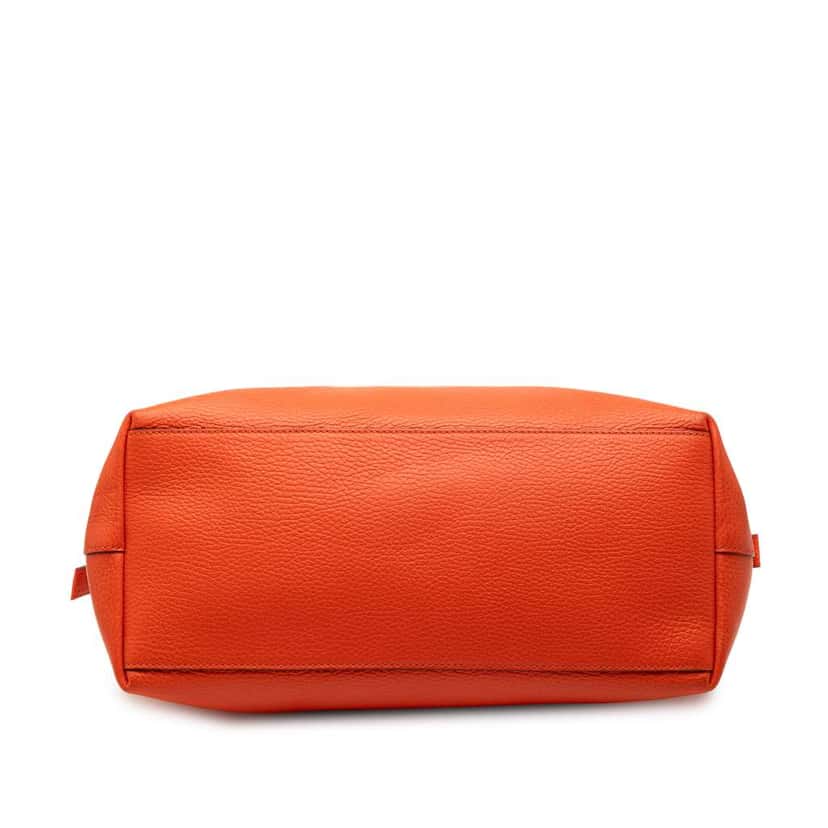 Gucci Medium Leather GG Charm Dome Satchel Orange Leather Very good condition - Inside View