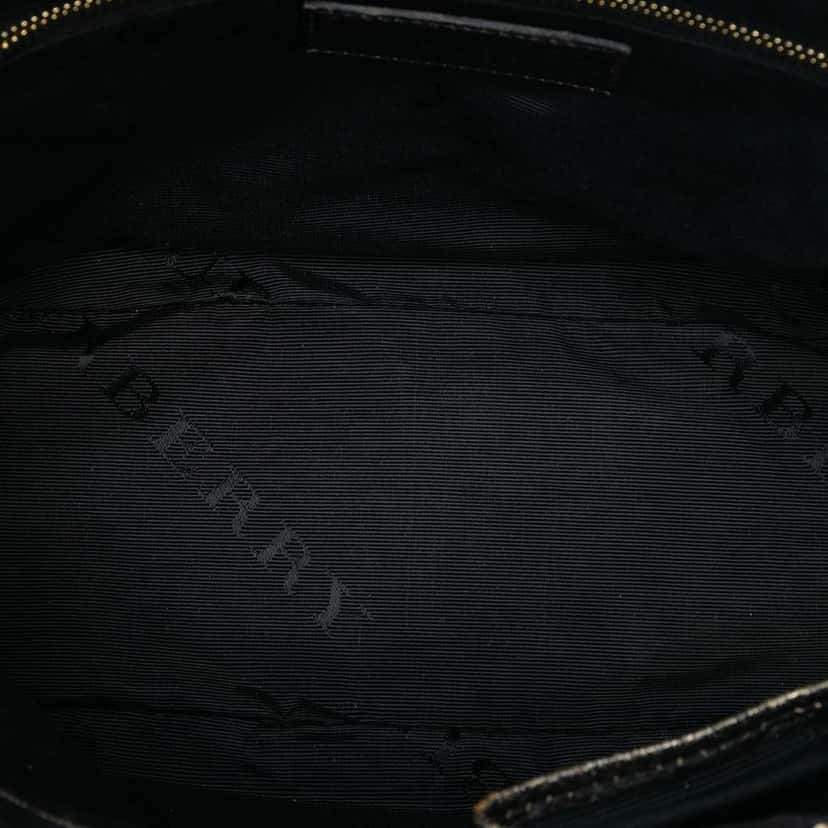 Burberry Small Ombre Metallic Grained Calfskin Orchard Bowling Bag Gold Leather Very good condition - Model View