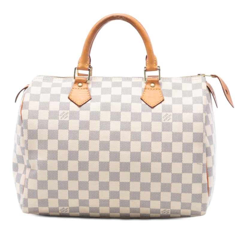 Louis Vuitton Damier Azur Speedy 30 White Good condition - Front View