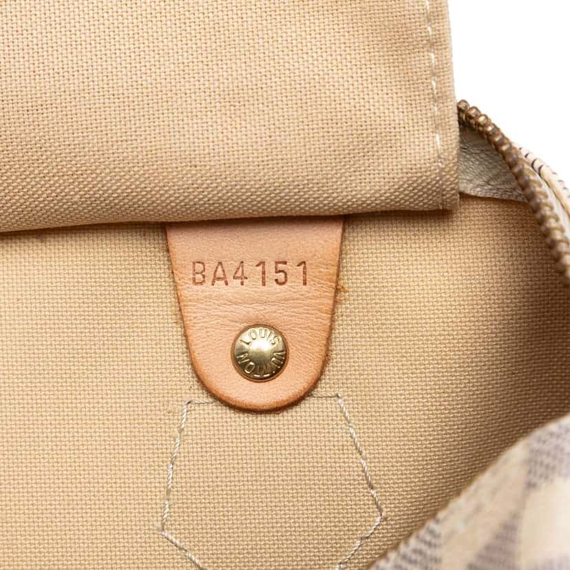 Louis Vuitton Damier Azur Speedy 30 White Good condition - Box View