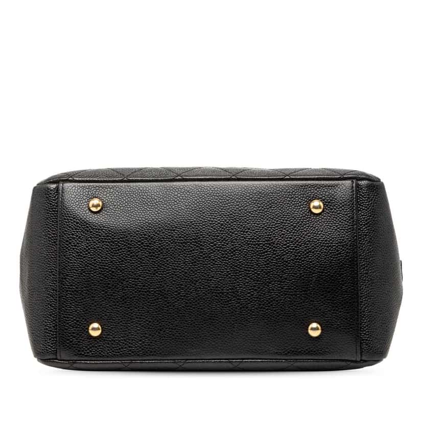Chanel Petite Caviar Timeless Tote Black Leather Good condition - Inside View