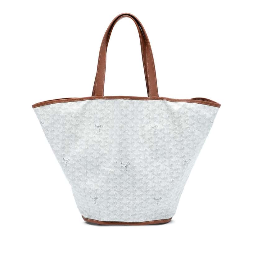 Goyard Goyardine Reversible Belharra Tote White Canvas Good condition - Front View