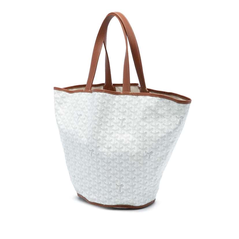 Goyard Goyardine Reversible Belharra Tote White Canvas Good condition - Back View