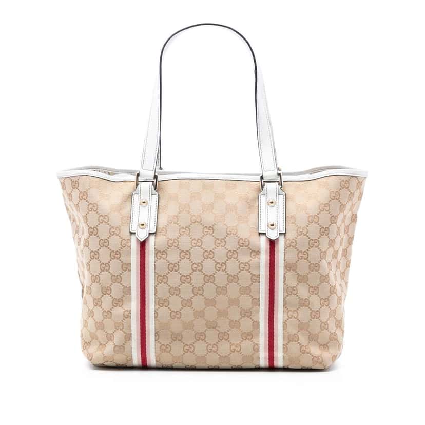 Gucci Large GG Canvas Jolicoeur Tote Brown Canvas Very good condition - Front View