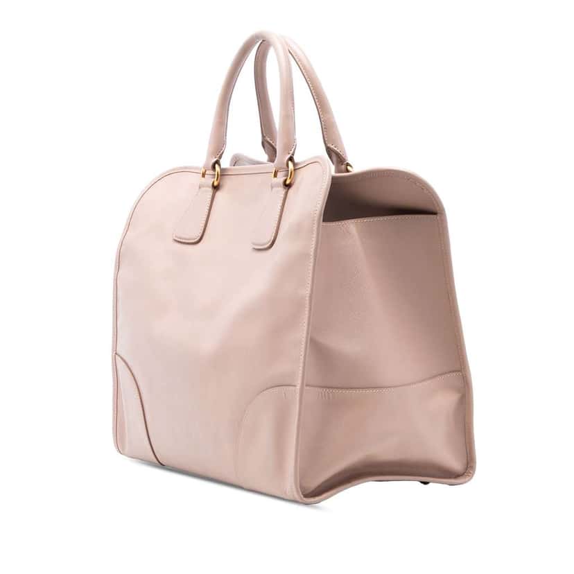 Prada Saffiano Lux Shopping Tote Pink Leather Very good condition - Back View