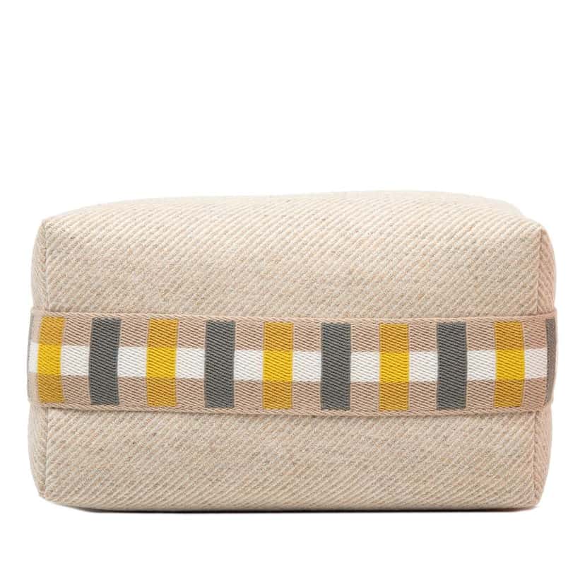 Hermès Small Wool Bride A Brac Au Carre Case Brown Wool Very good condition - Inside View