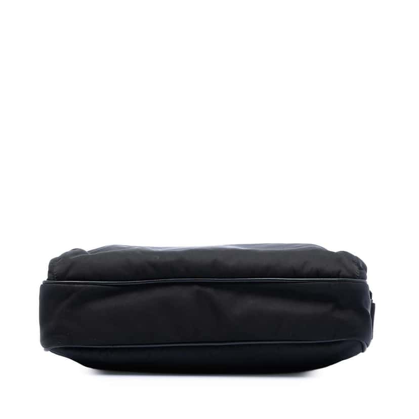 Prada Saffiano Trimmed Tessuto Zip Top Crossbody Black Fair condition - Inside View