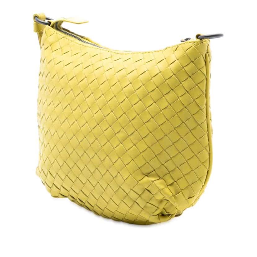 Bottega Veneta Nappa Intrecciato Crossbody Yellow Leather Very good condition - Back View