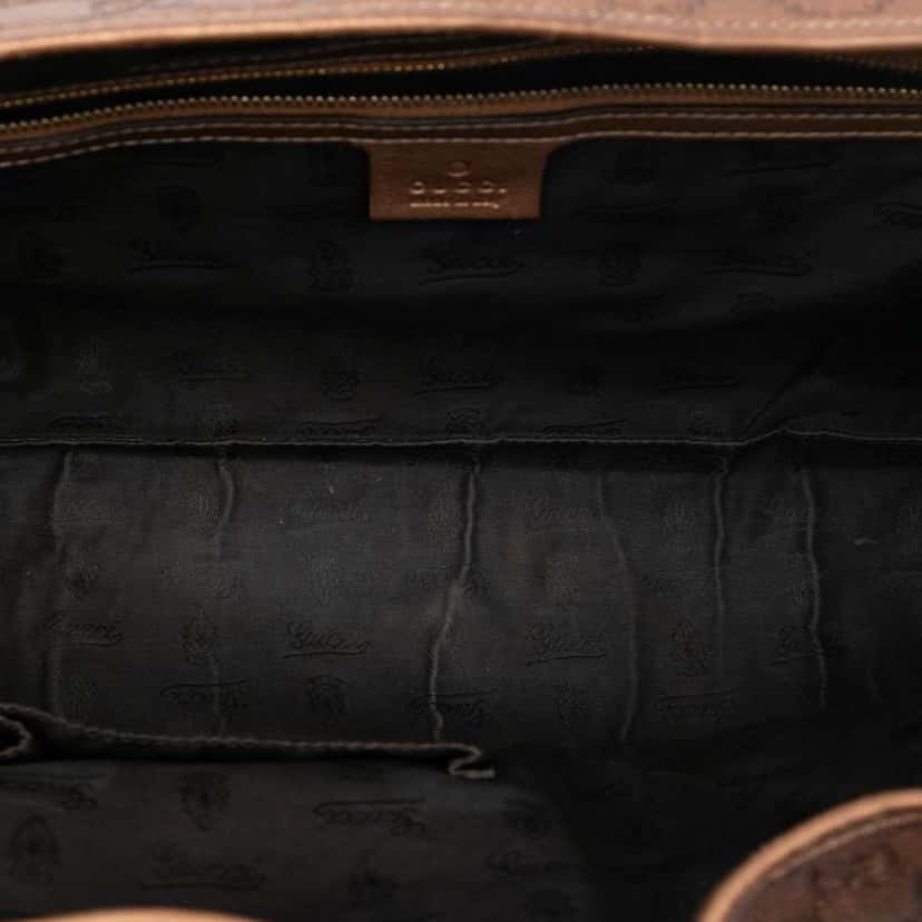 Gucci Large Guccissima Twins Tote Brown Leather Very good condition - Model View