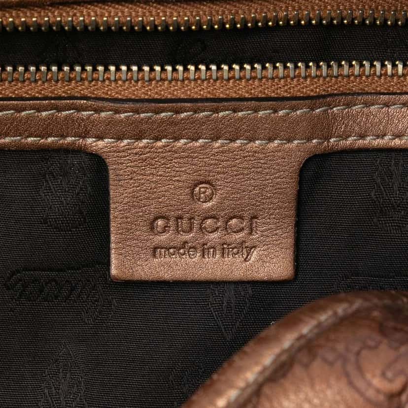 Gucci Large Guccissima Twins Tote Brown Leather Very good condition - Box View