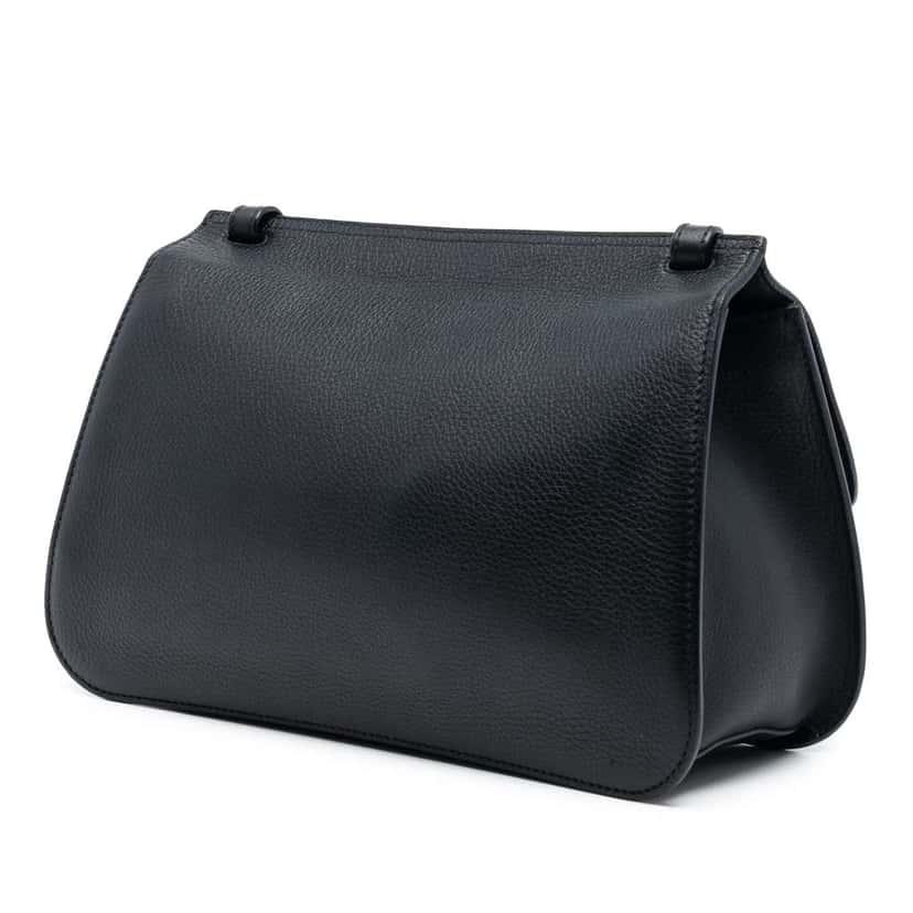Gucci Medium Leather Bamboo Daily Crossbody Black Leather Very good condition - Back View
