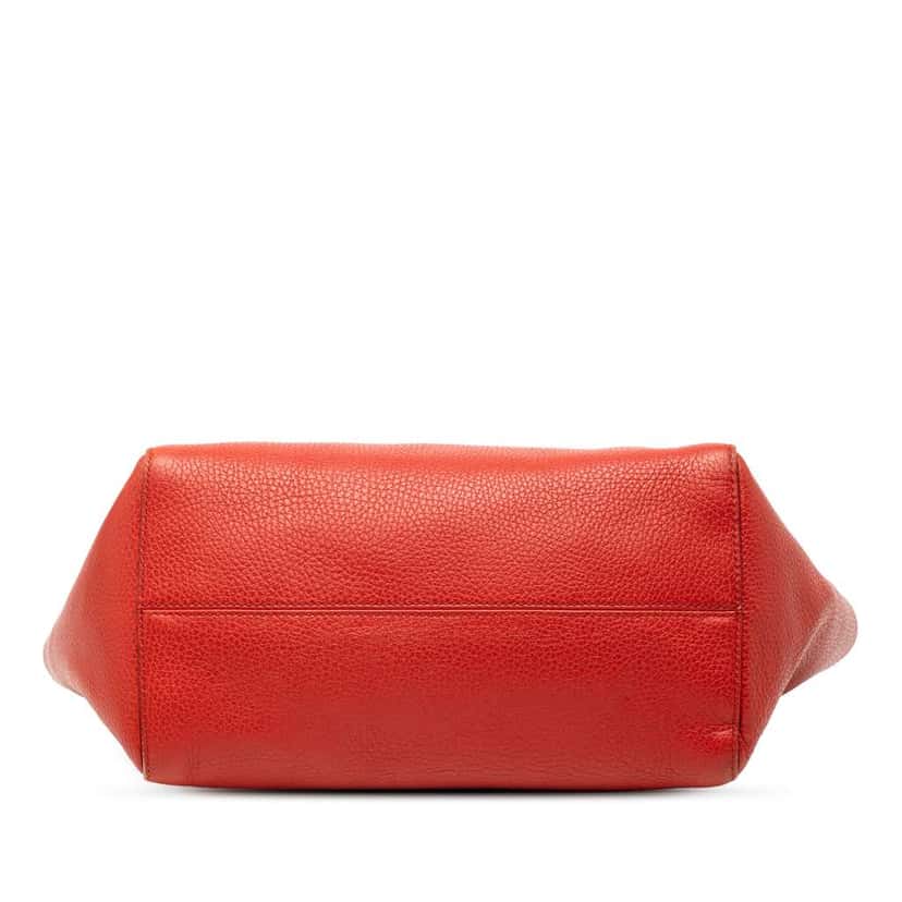 Gucci Medium Dollar Calfskin Swing Tote Red Leather Very good condition - Inside View