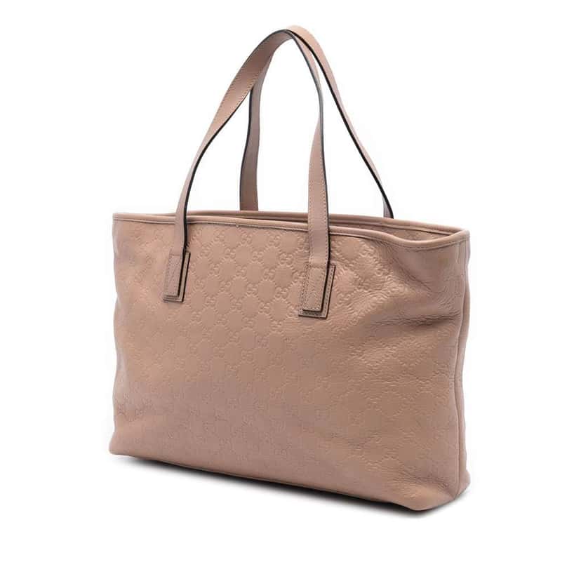 Gucci Medium Guccissima Tote Brown Leather Very good condition - Back View