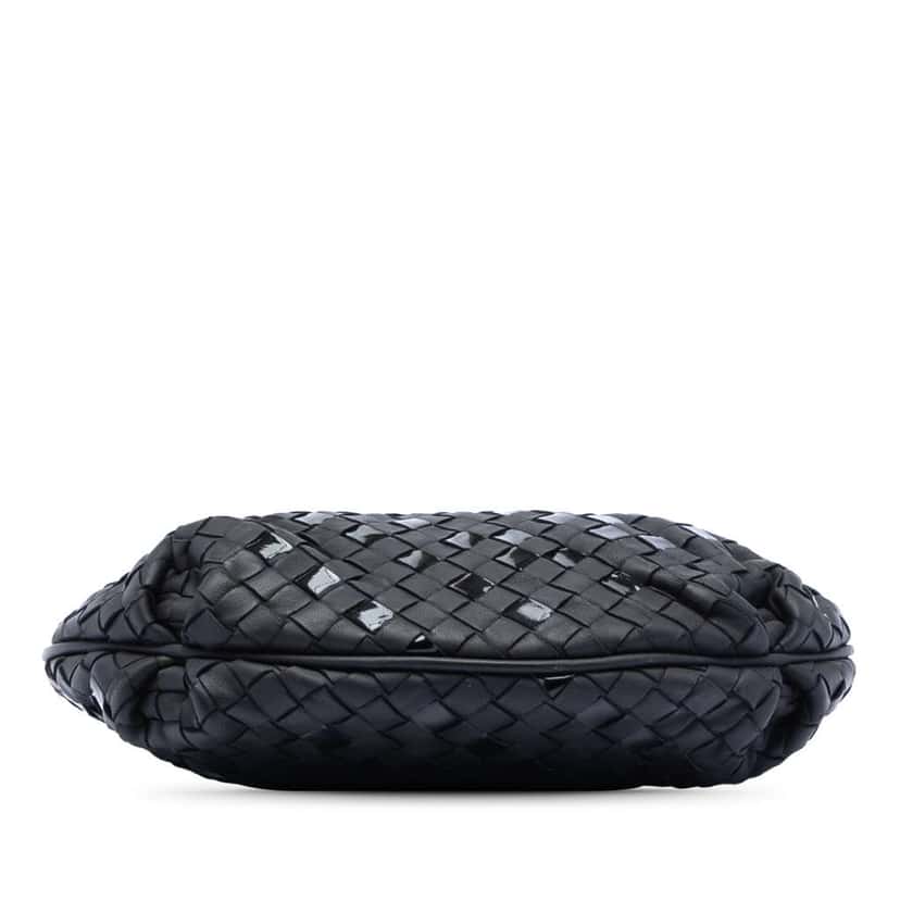 Bottega Veneta Nappa and Patent Intrecciato Crossbody Black Leather Good condition - Inside View
